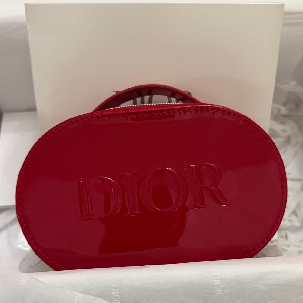 Dior Glossy Red Cosmetic Case